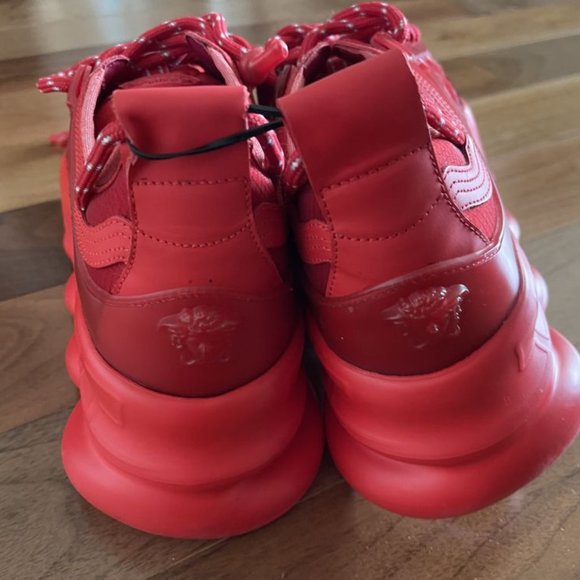 Versace Chain Reaction Shoes NEW RED Size 43 Made in Italy 647 - 886 - 7141 - Picture 2 of 4